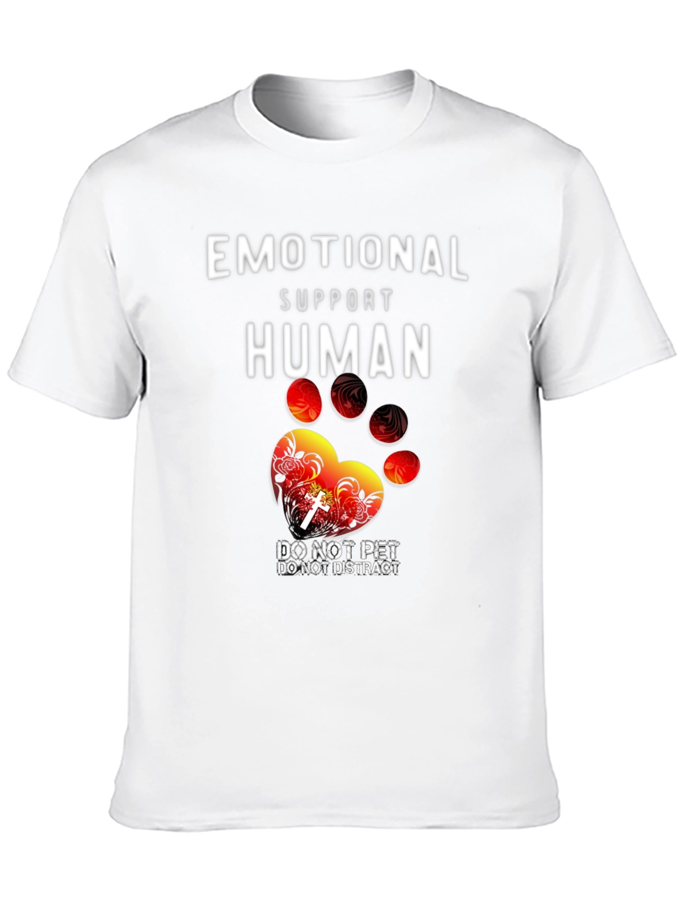 Emotional Support Human Paw Print Graphic Tee