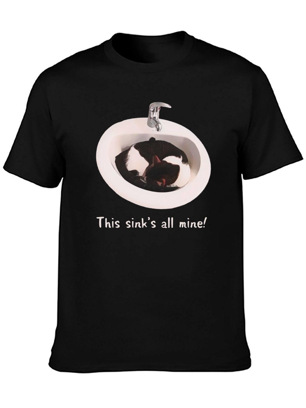 Sink Cat T-Shirt - This sinks all mine!