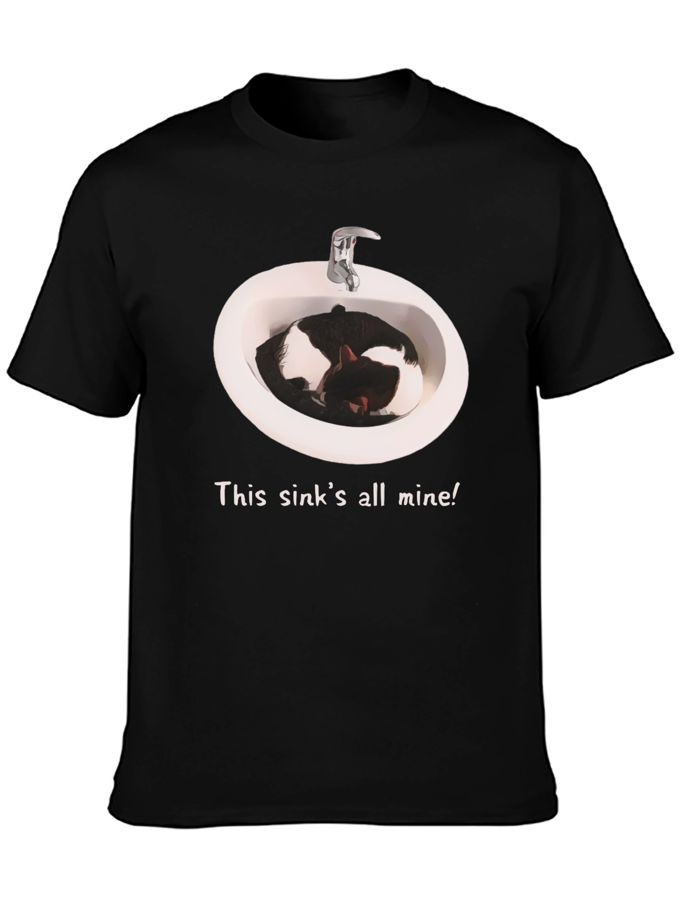 Sink Cat T-Shirt - This sinks all mine!