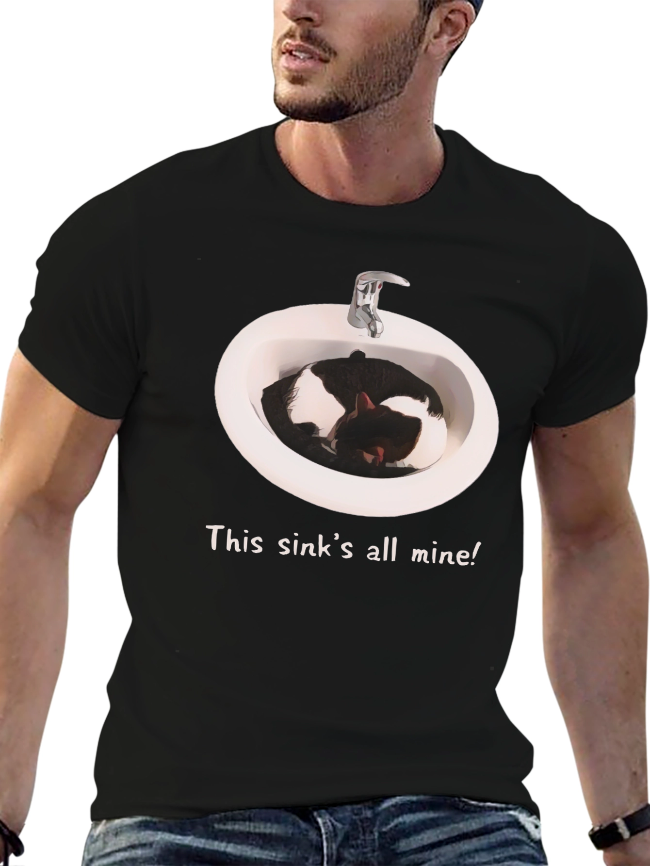 Sink Cat T-Shirt - This sinks all mine!