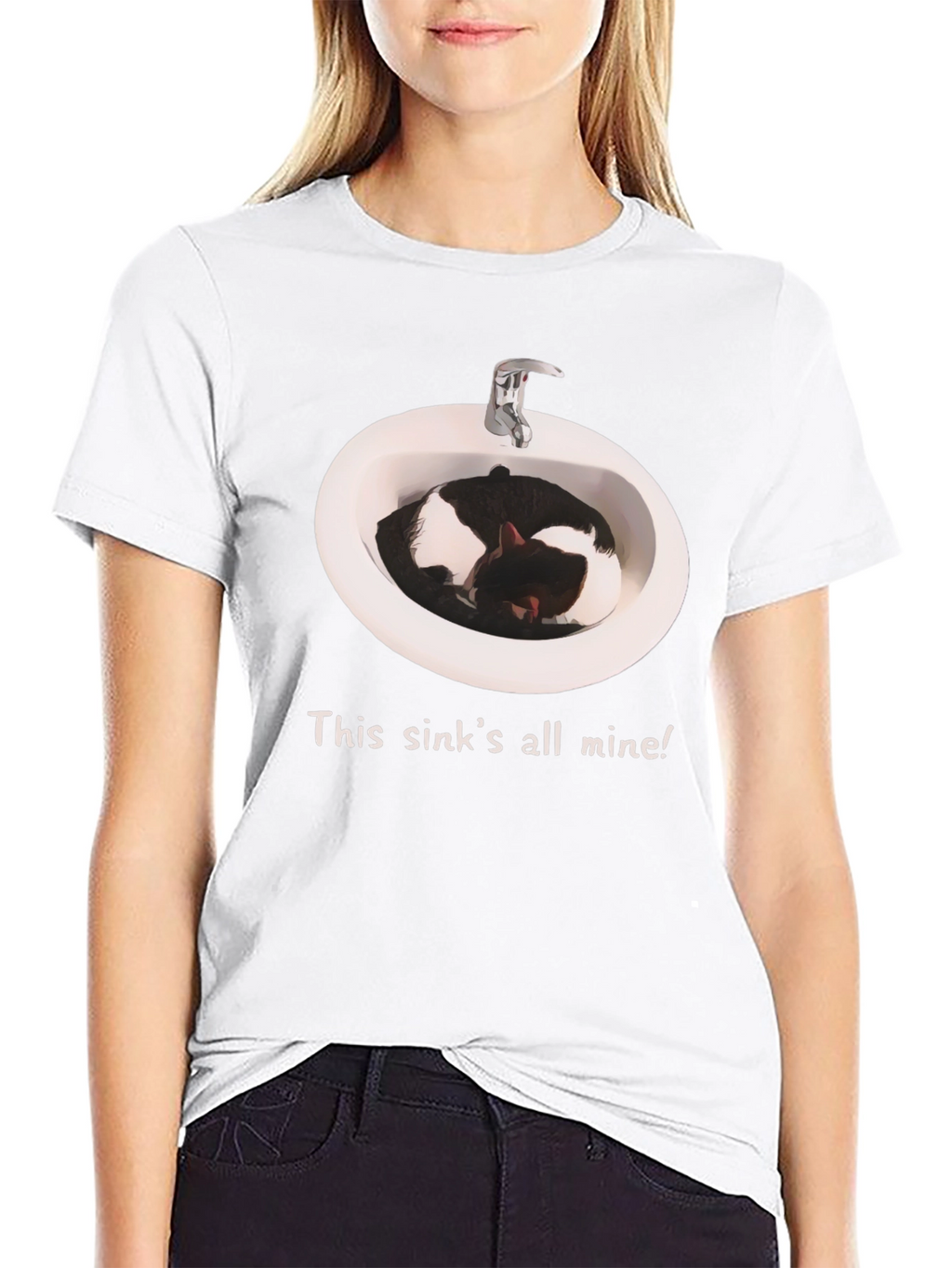 Sink Cat T-Shirt - This sinks all mine!