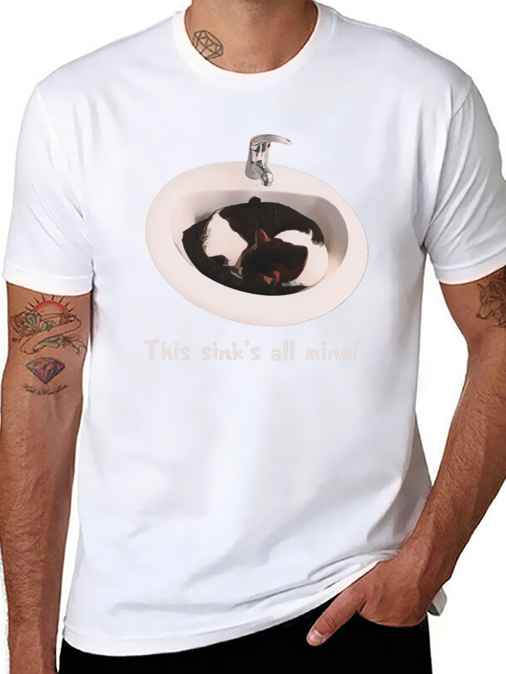 Sink Cat T-Shirt - This sinks all mine!