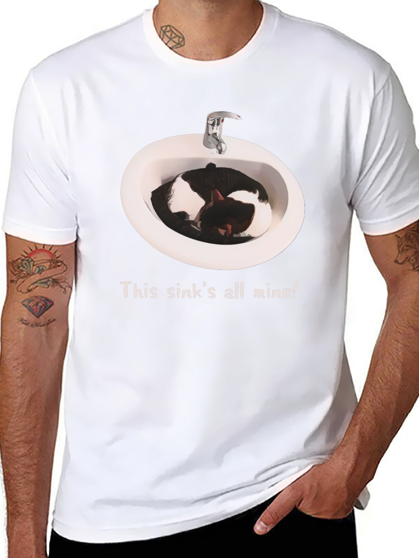 Sink Cat T-Shirt - This sinks all mine!