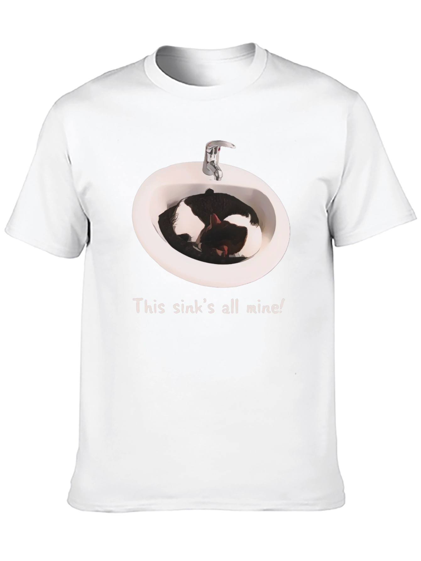 Sink Cat T-Shirt - This sinks all mine!