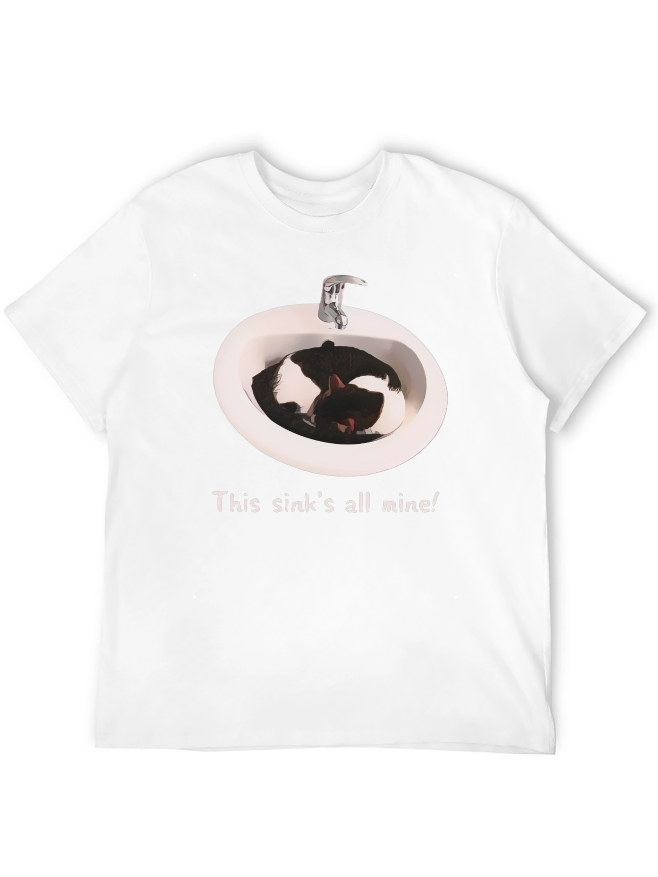 Sink Cat T-Shirt - This sinks all mine!