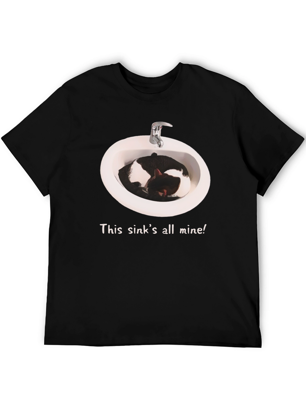 Sink Cat T-Shirt - This sinks all mine!