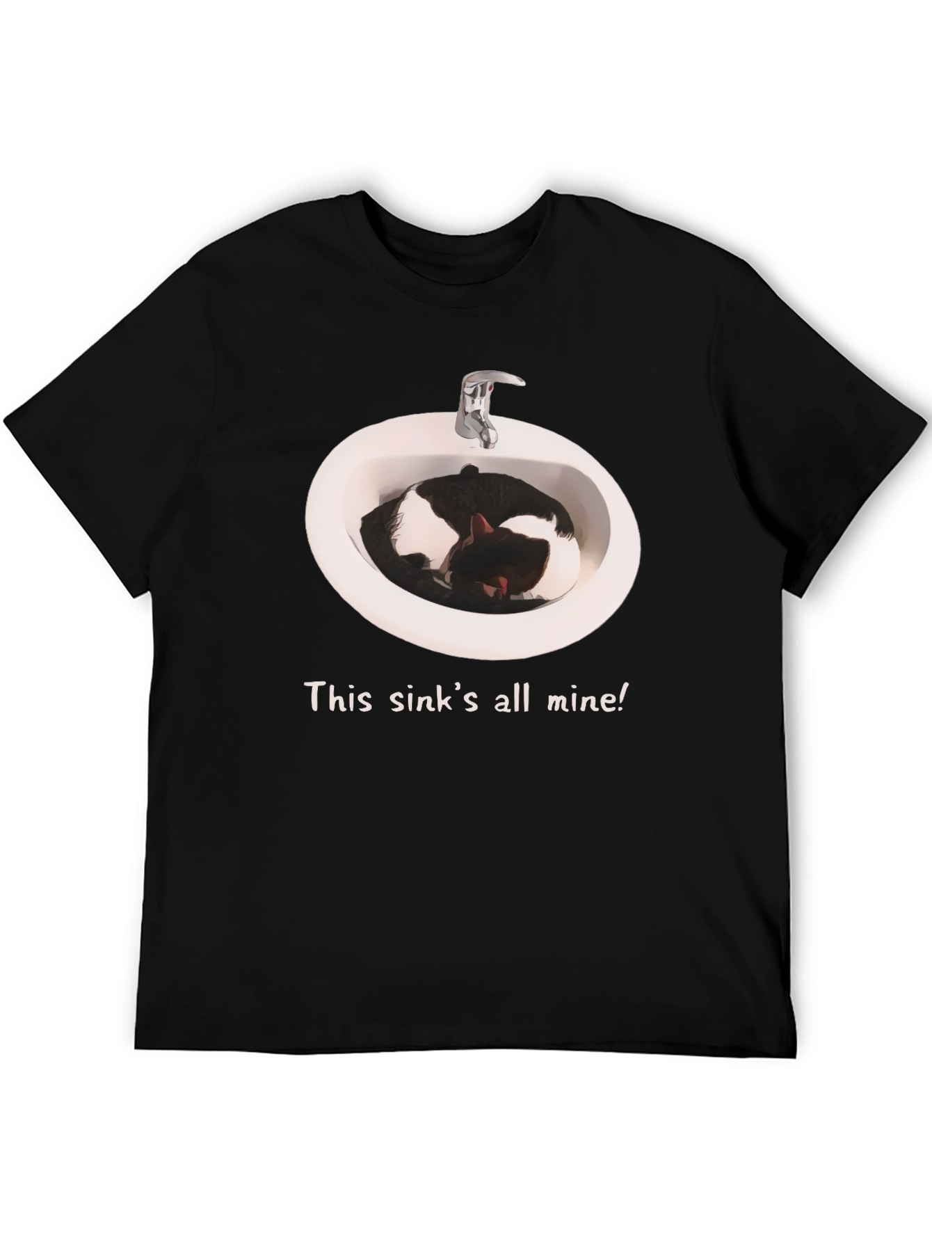 Sink Cat T-Shirt - This sinks all mine!