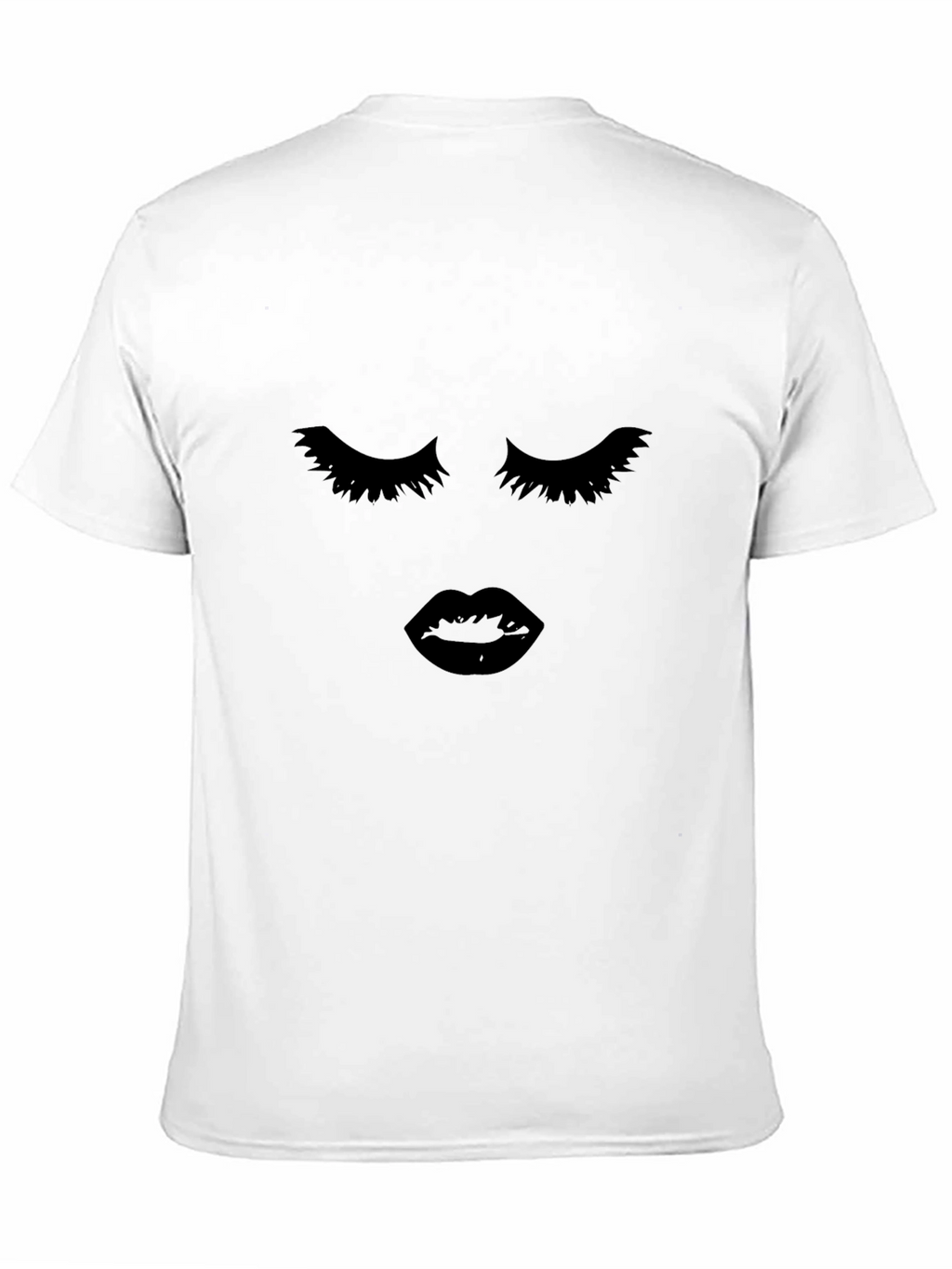 Eyelashes and Lips Graphic Tee - Black