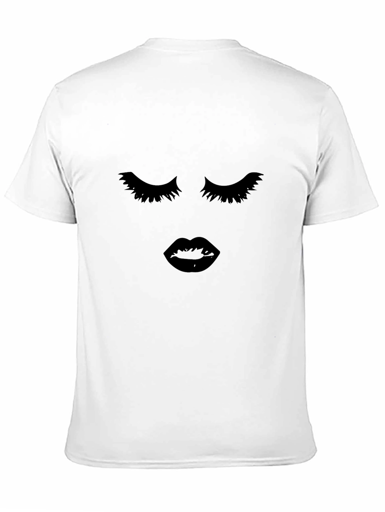 Eyelashes and Lips Graphic Tee - Black