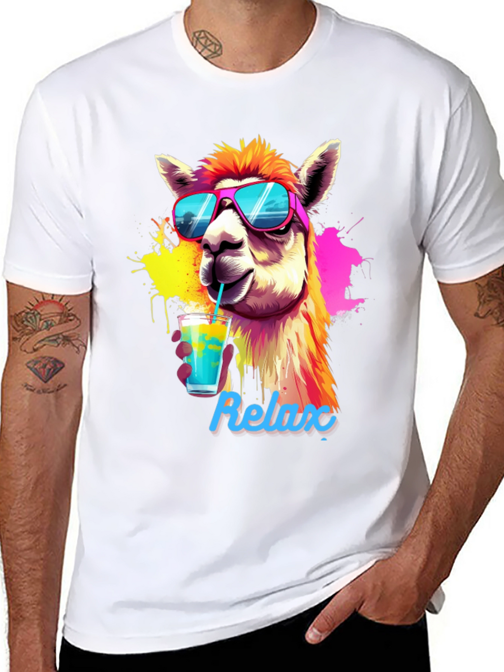 Cool Llama Relax T-Shirt - Summer Vibes