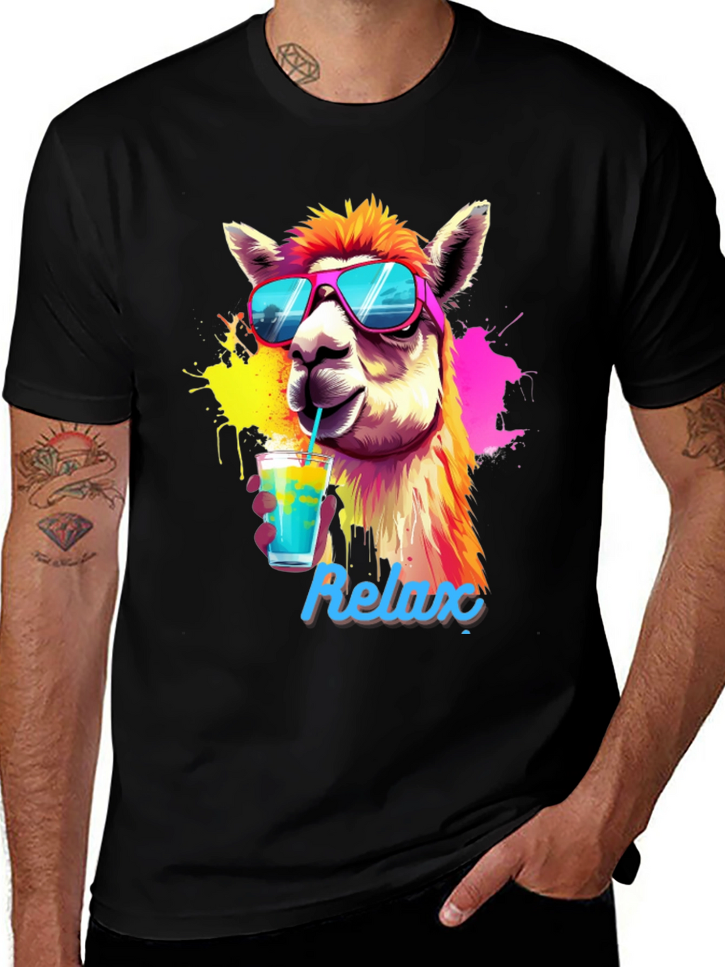 Cool Llama Relax T-Shirt - Summer Vibes