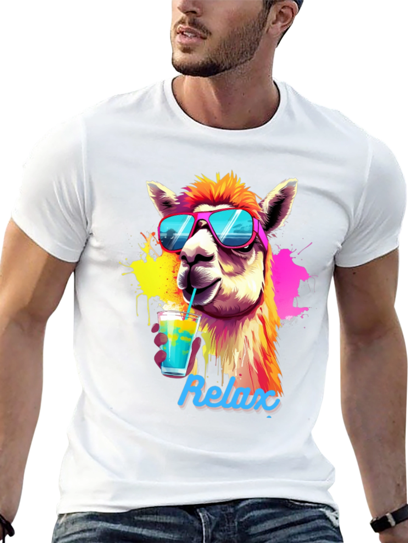 Cool Llama Relax T-Shirt - Summer Vibes