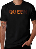 Queen Graphic Print Black T-Shirt