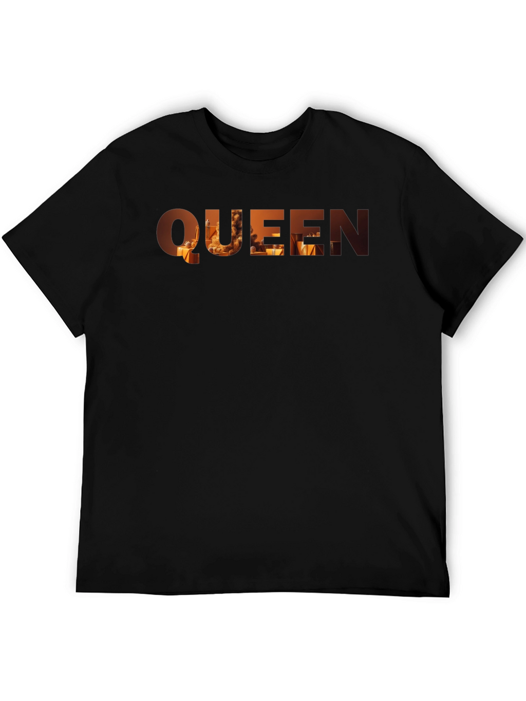Queen Graphic Print Black T-Shirt