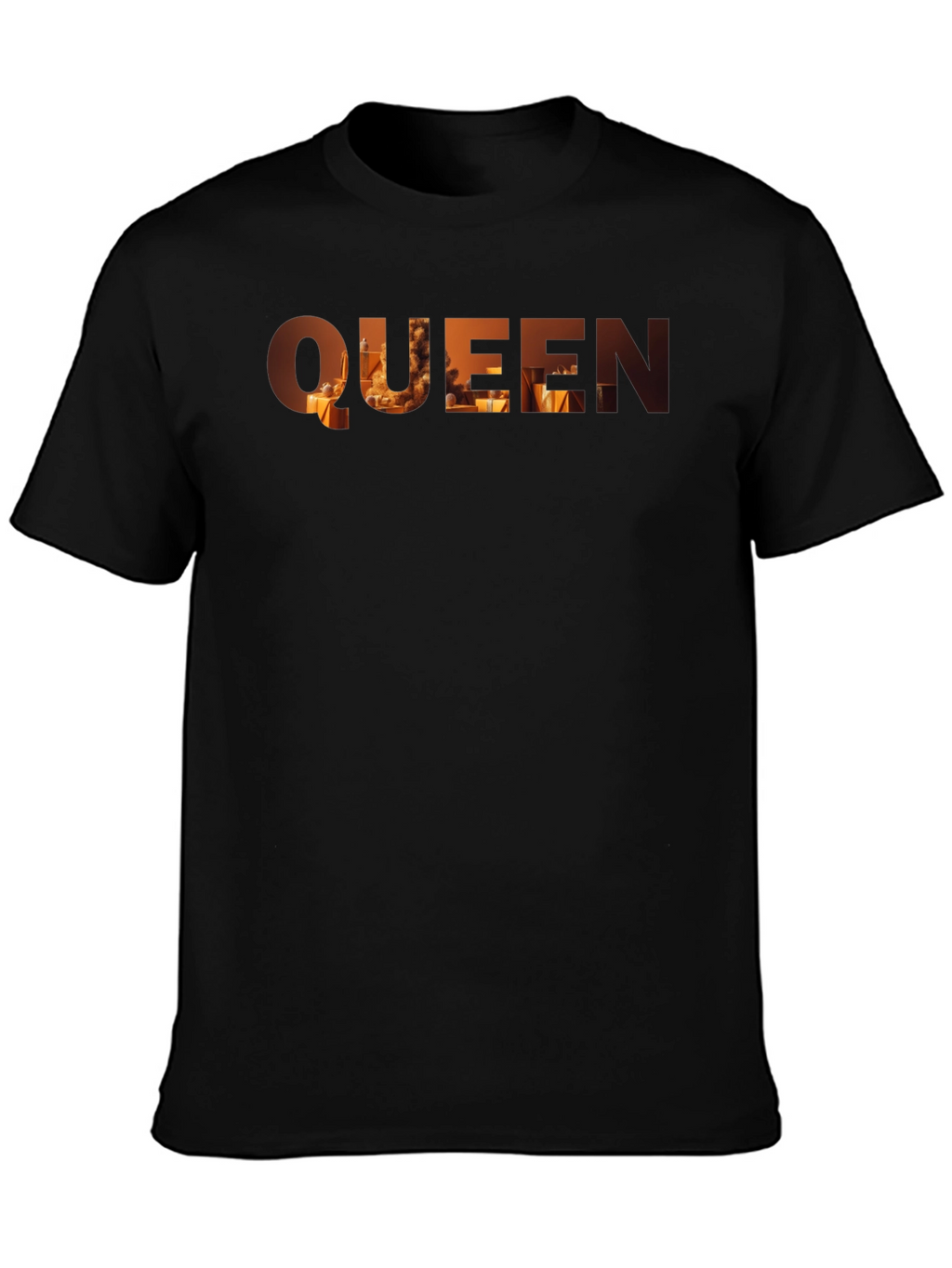 Queen Graphic Print Black T-Shirt