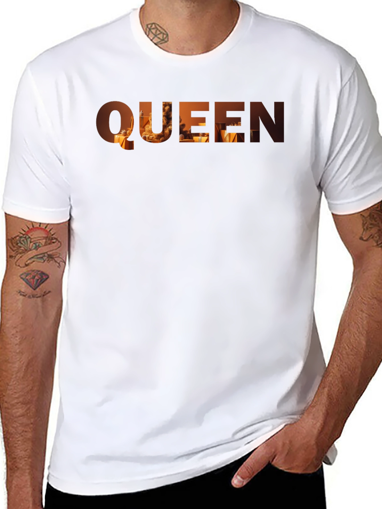 Queen Graphic Print Black T-Shirt