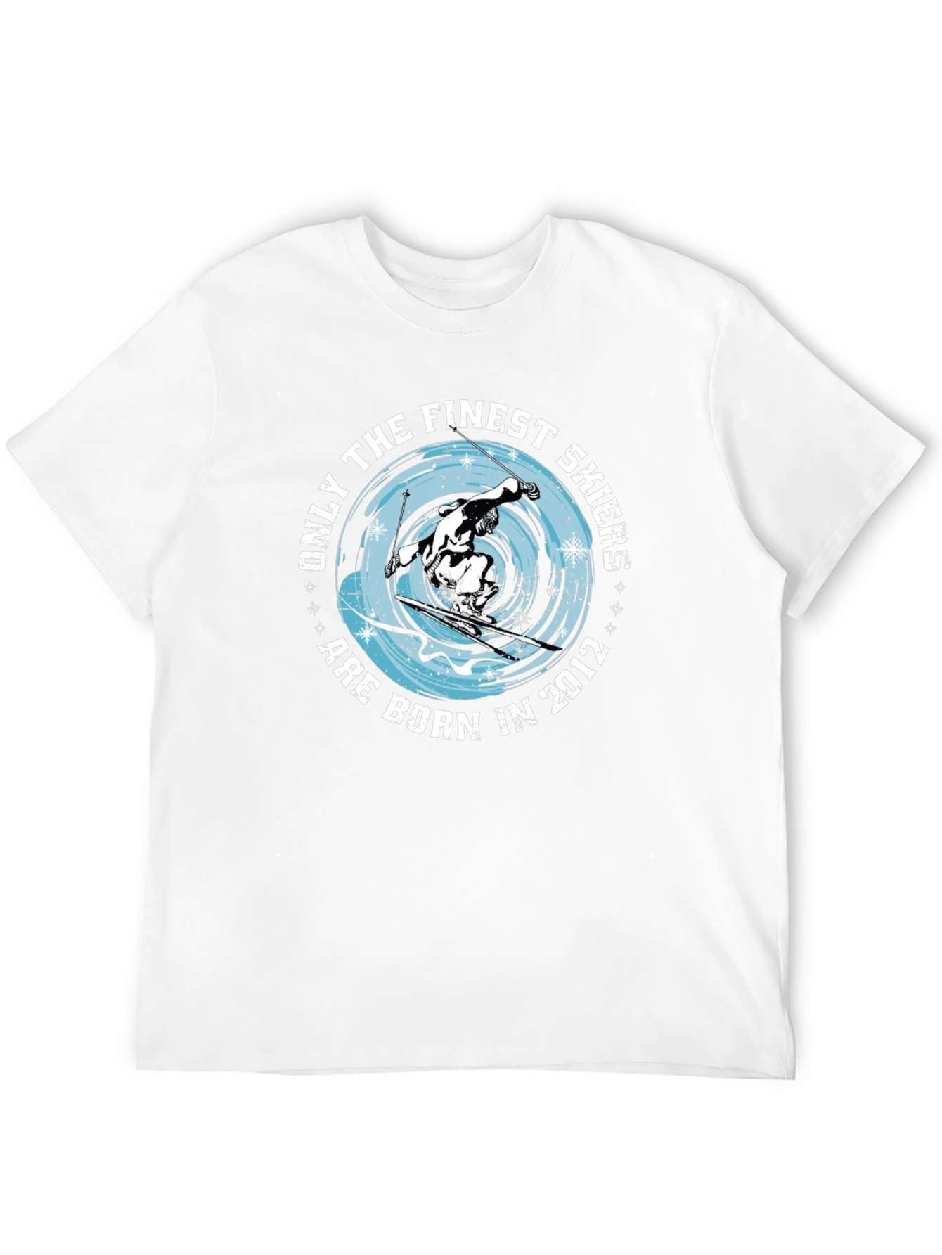 Finest Skiers Born in 2012 Black Graphic Tee