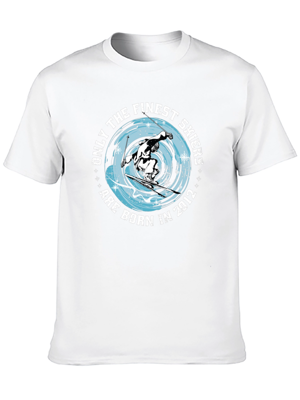Finest Skiers Born in 2012 Black Graphic Tee