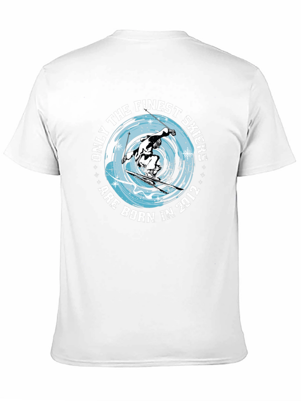 Finest Skiers Born in 2012 Black Graphic Tee