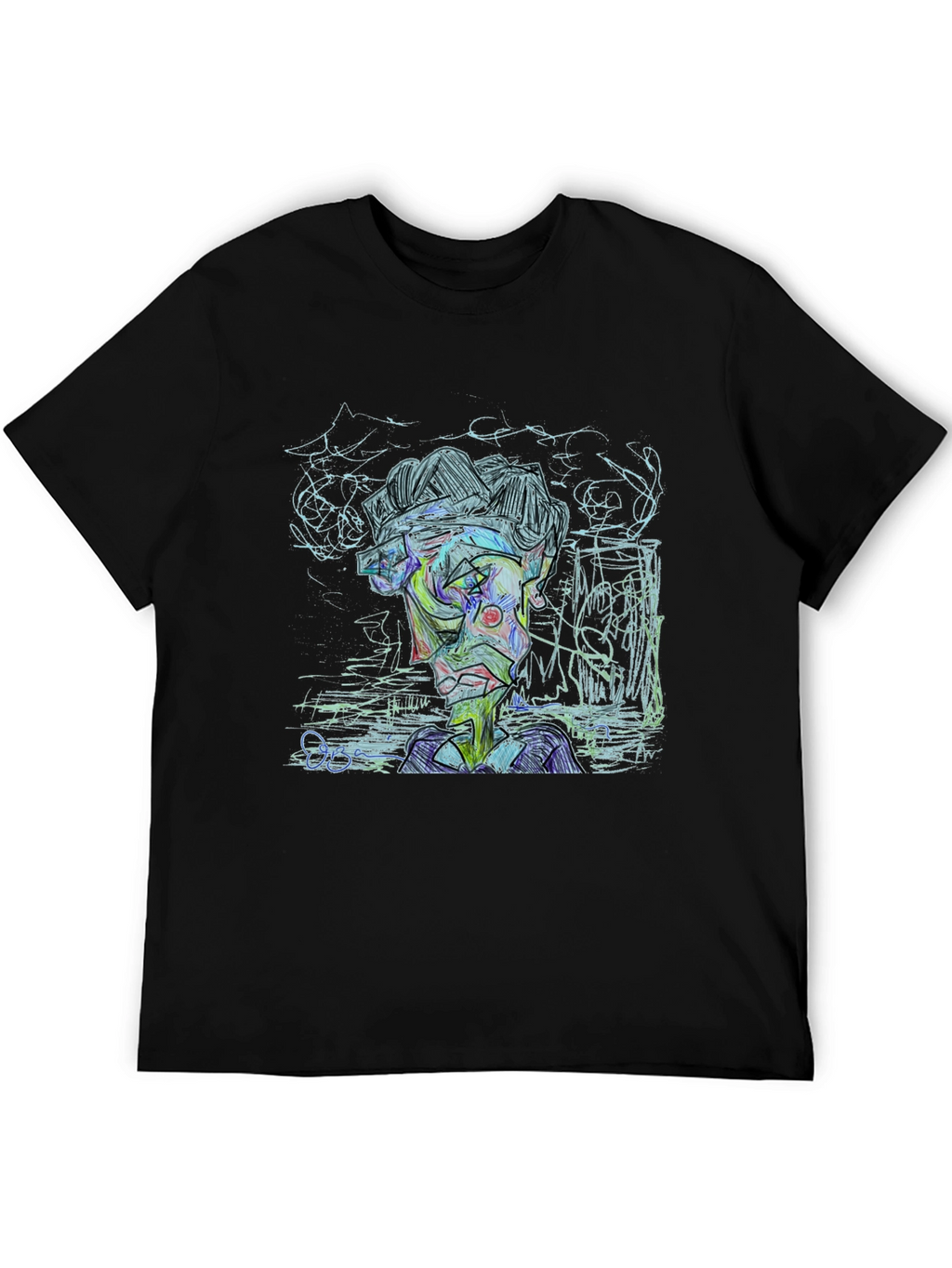 Abstract Art Graphic Print Tee - Modern Style