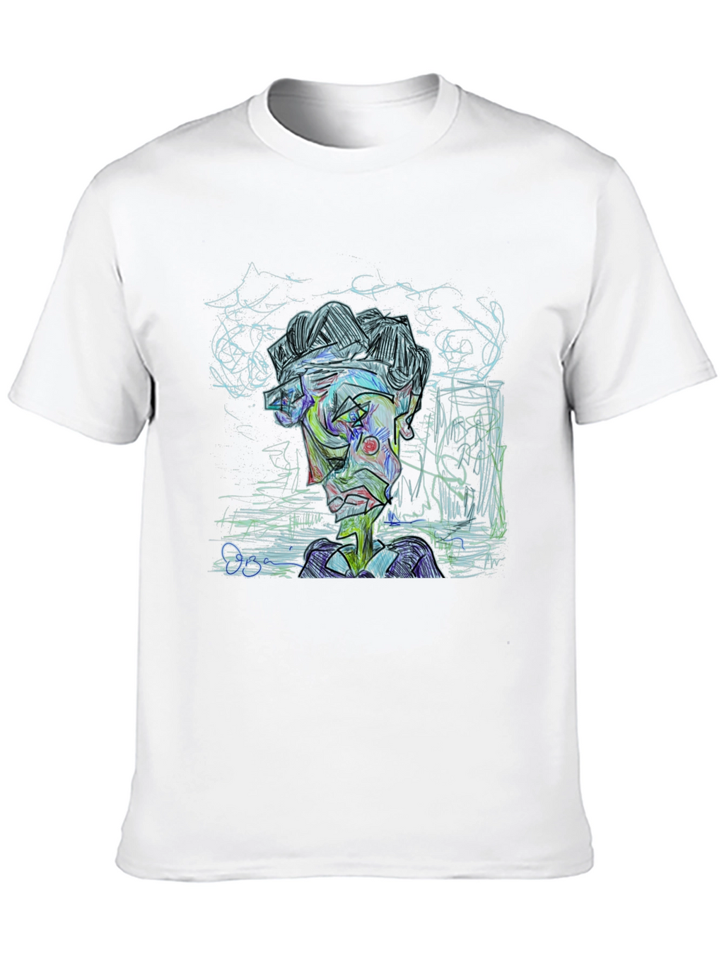 Abstract Art Graphic Print Tee - Modern Style