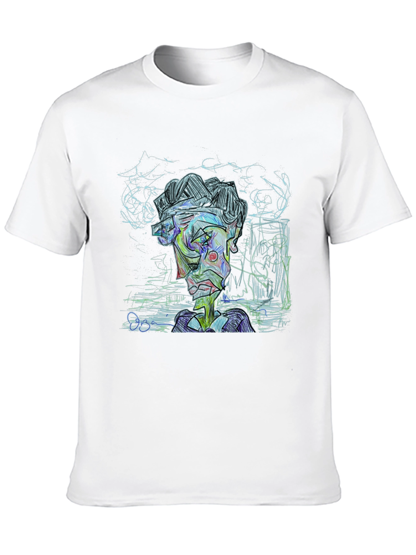 Abstract Art Graphic Print Tee - Modern Style