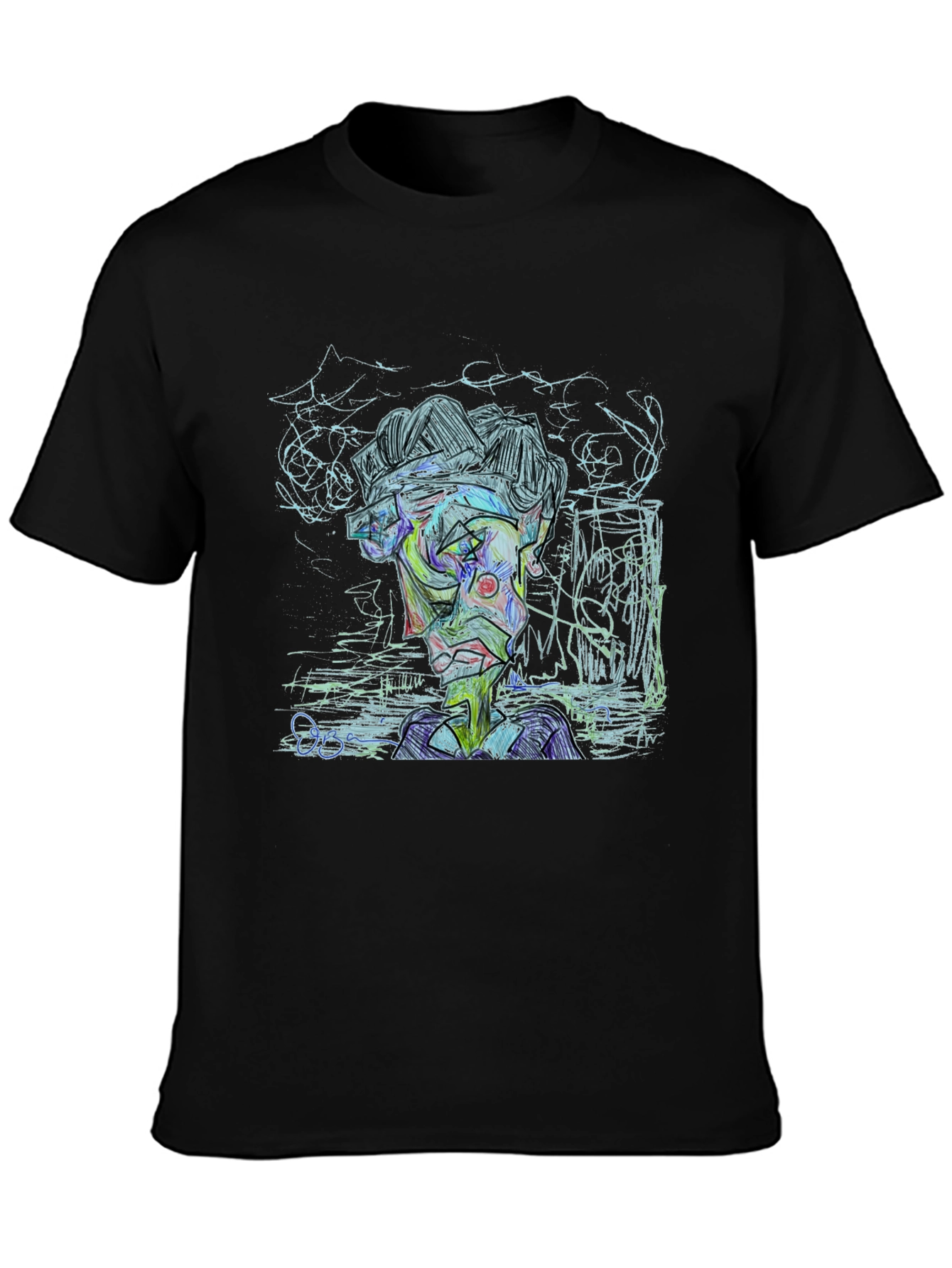 Abstract Art Graphic Print Tee - Modern Style