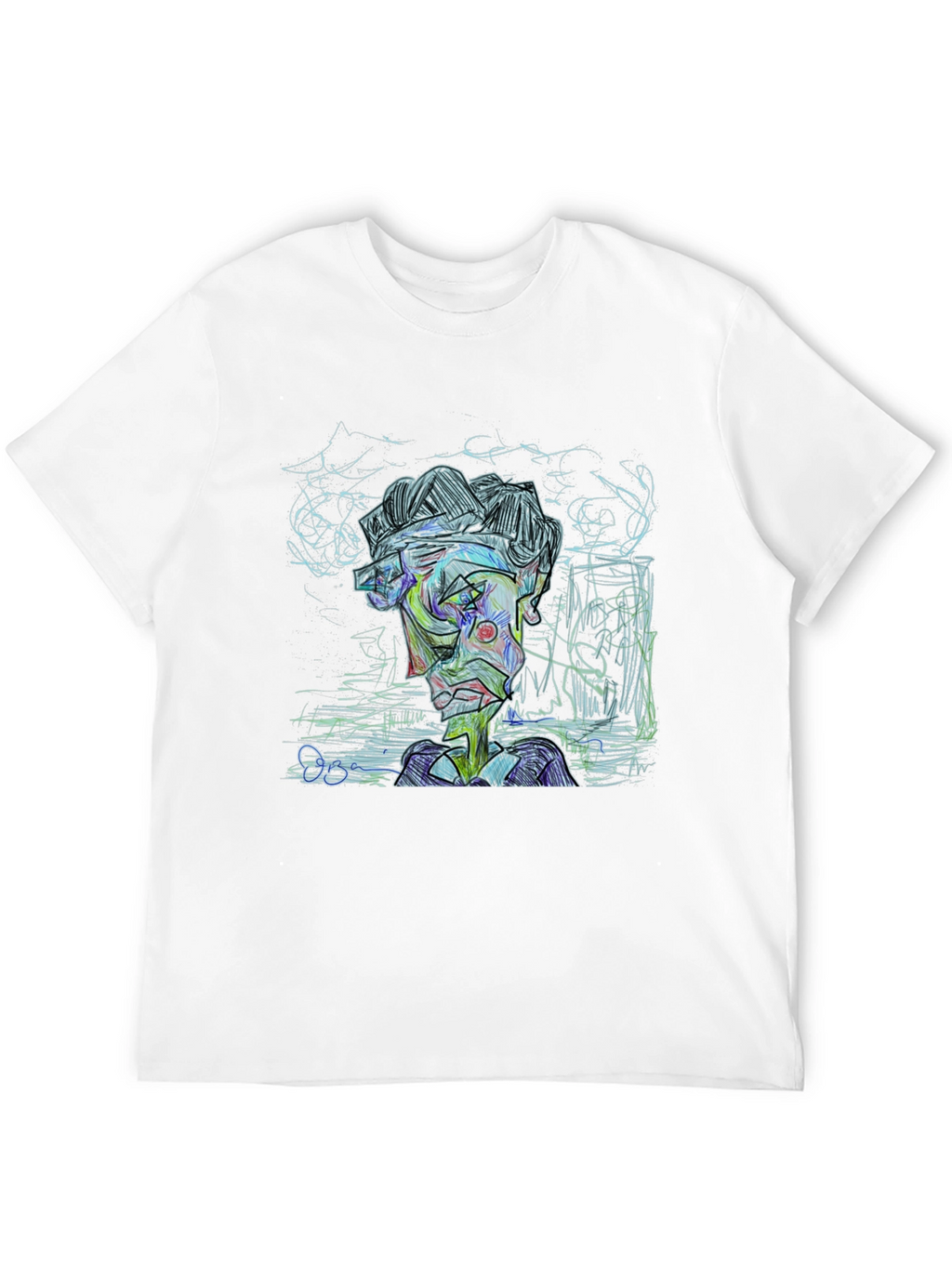 Abstract Art Graphic Print Tee - Modern Style