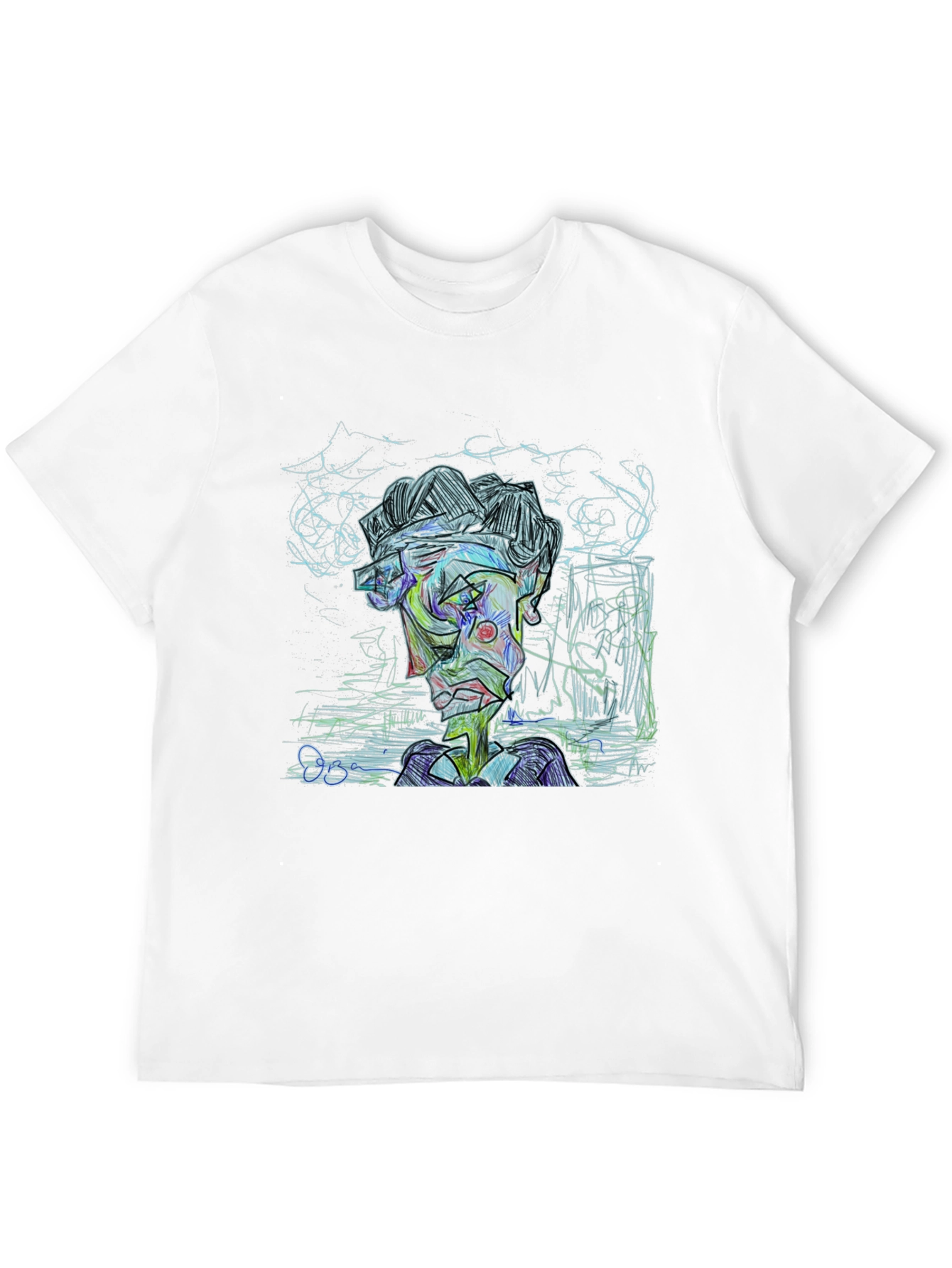 Abstract Art Graphic Print Tee - Modern Style