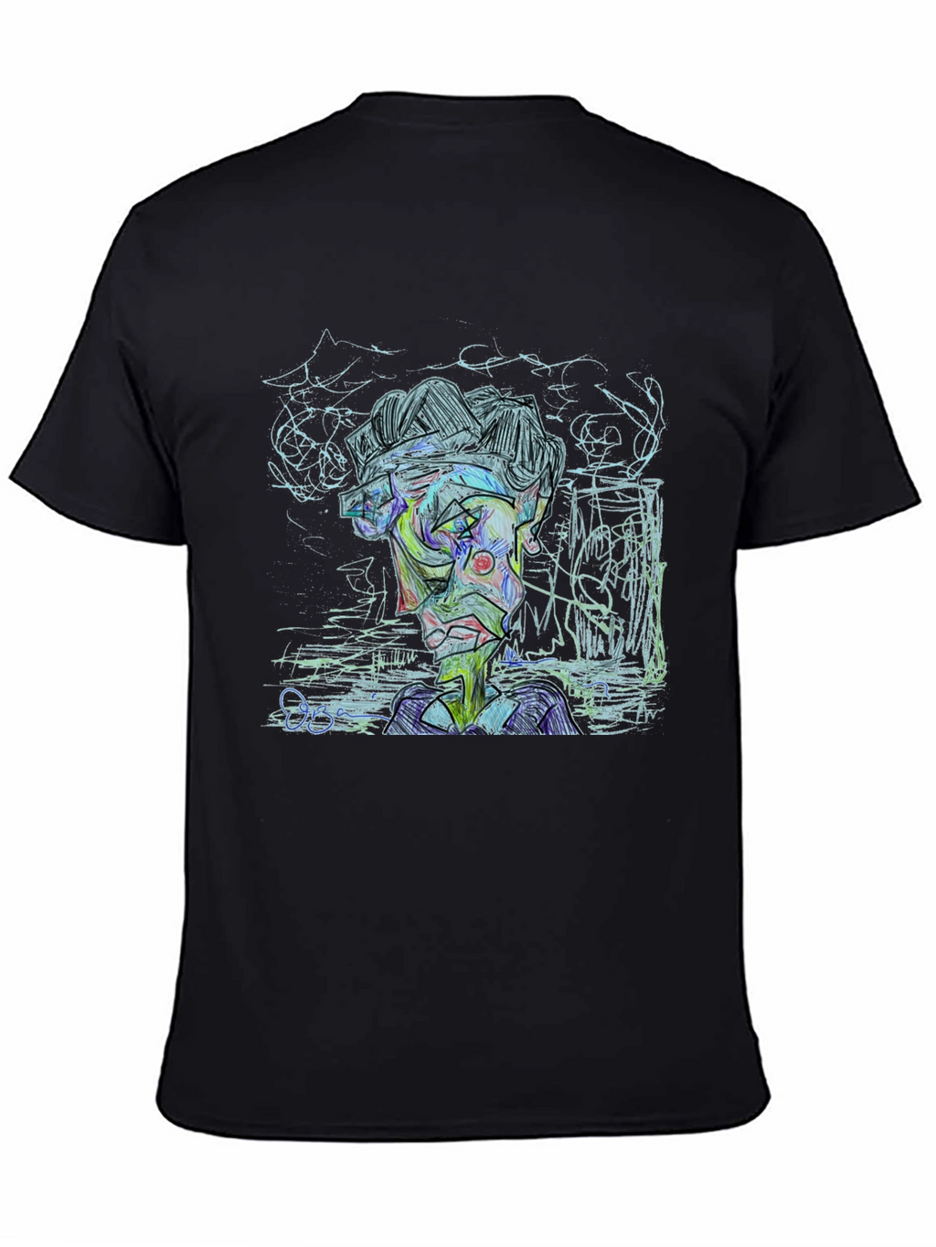 Abstract Art Graphic Print Tee - Modern Style