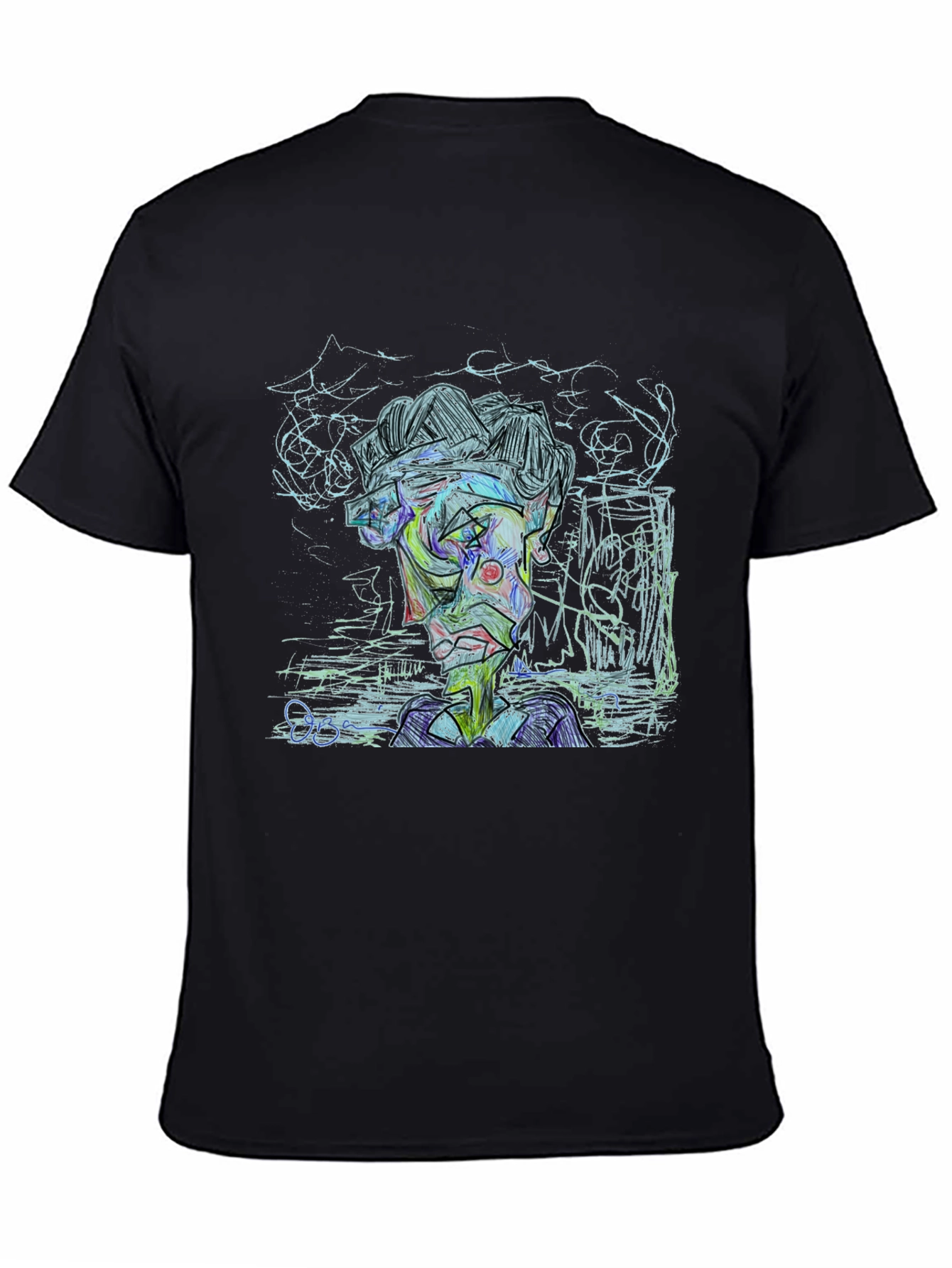 Abstract Art Graphic Print Tee - Modern Style