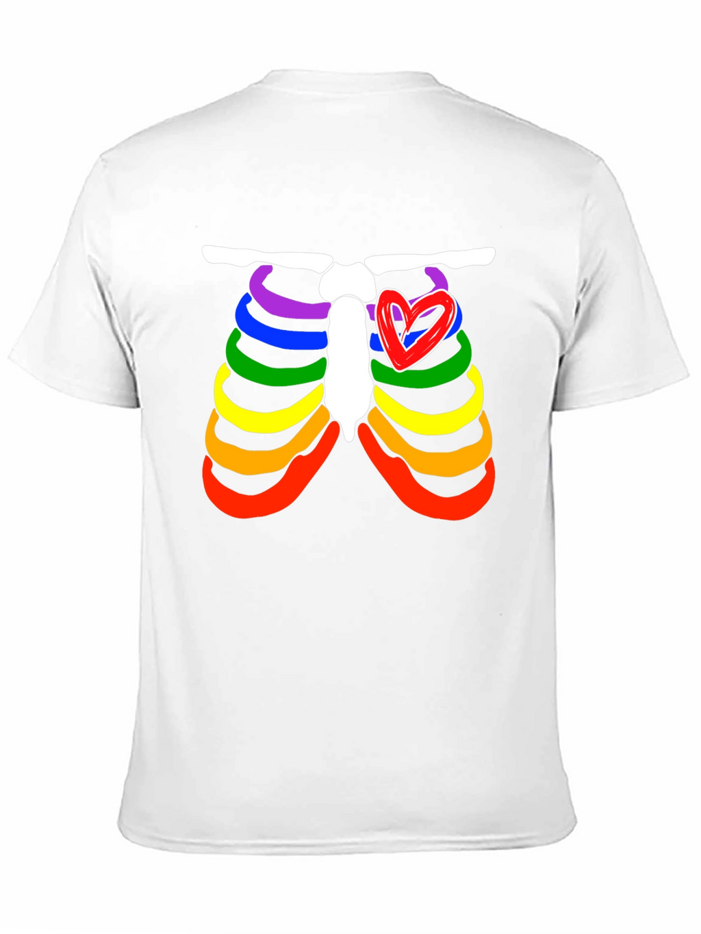 Pride Rib Cage Heart Graphic Tee