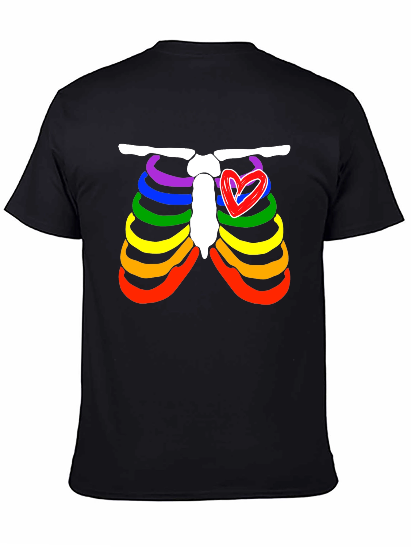 Pride Rib Cage Heart Graphic Tee