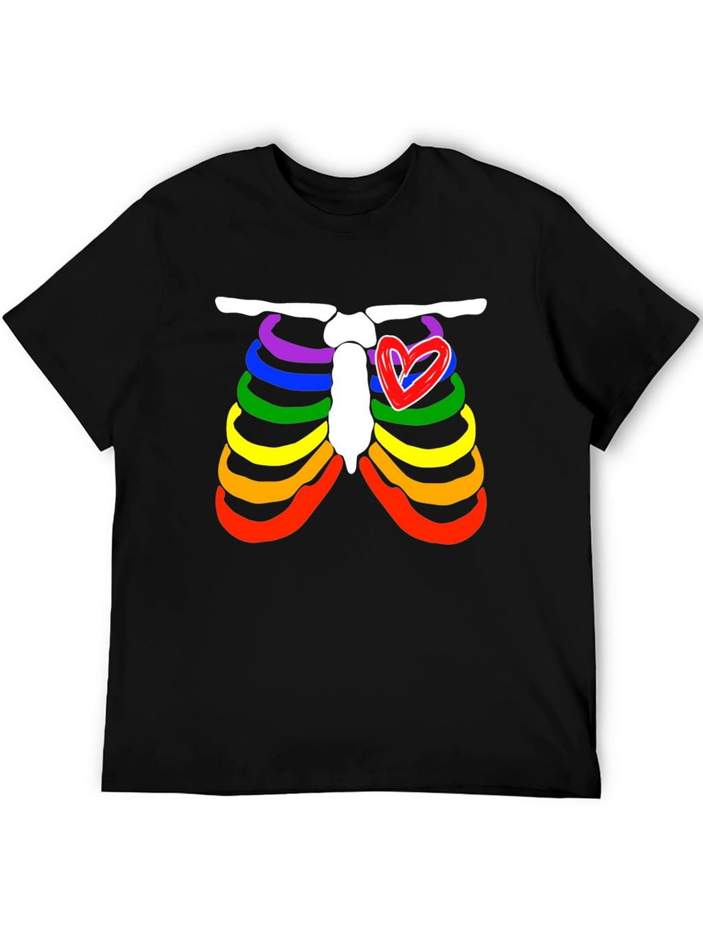 Pride Rib Cage Heart Graphic Tee