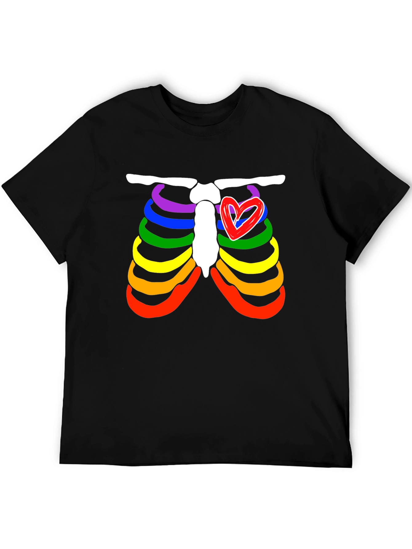 Pride Rib Cage Heart Graphic Tee