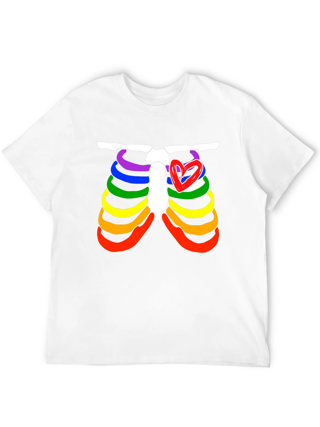 Pride Rib Cage Heart Graphic Tee