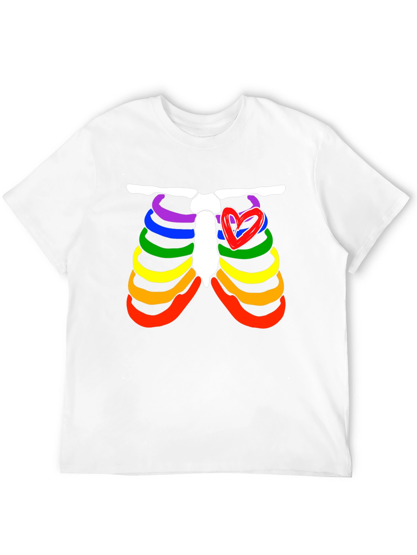 Pride Rib Cage Heart Graphic Tee