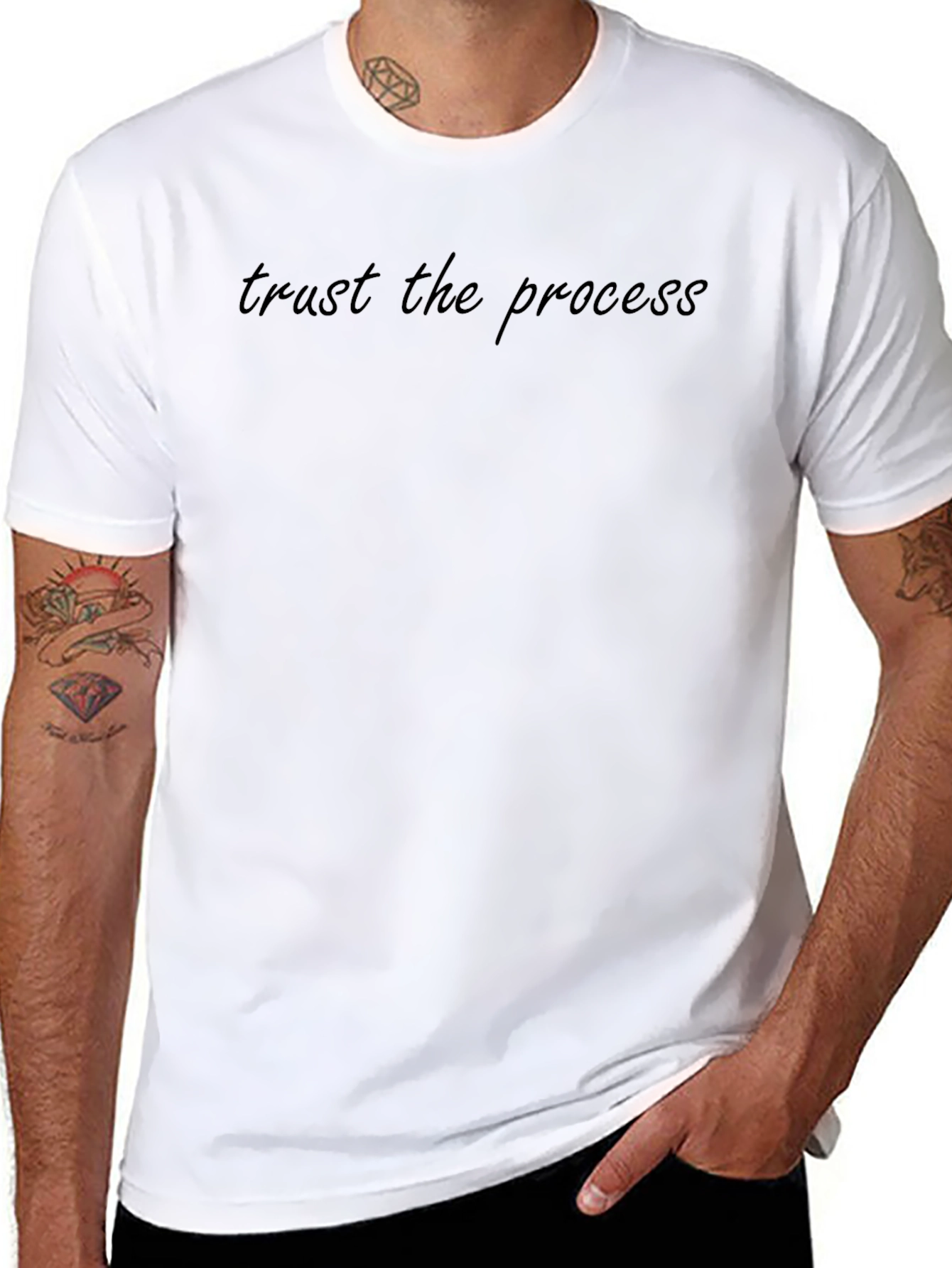 Trust the Process Black Graphic Tee