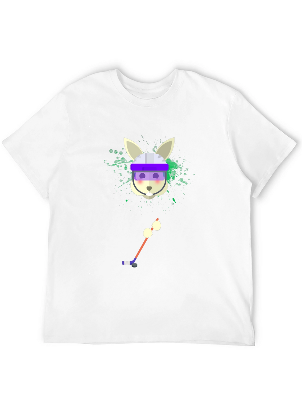 Hockey Rabbit T-Shirt - Unique Graphic Tee