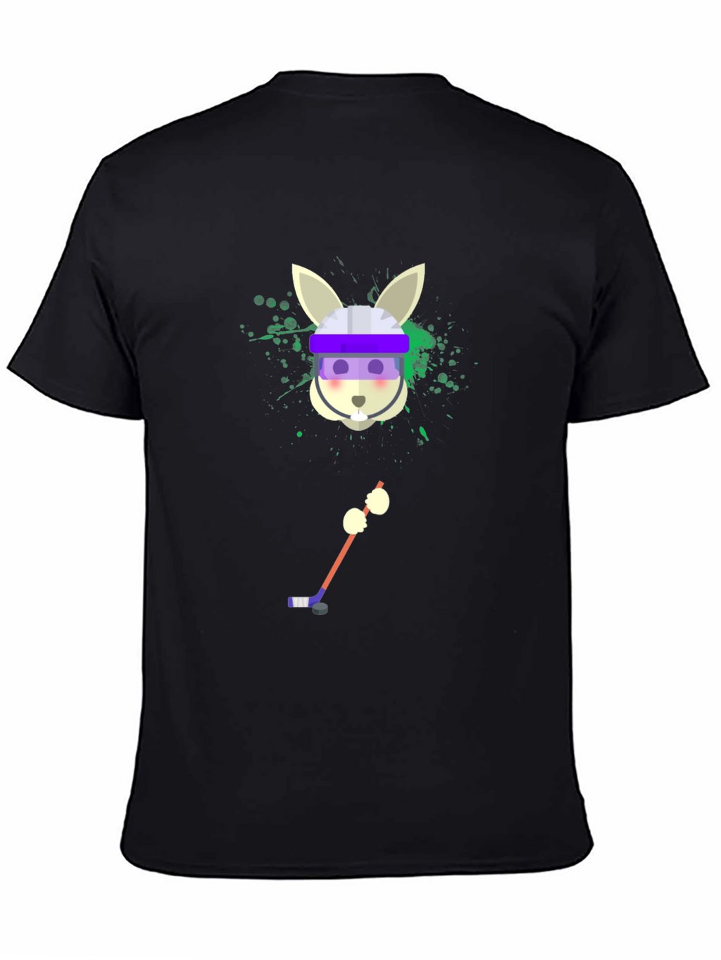 Hockey Rabbit T-Shirt - Unique Graphic Tee