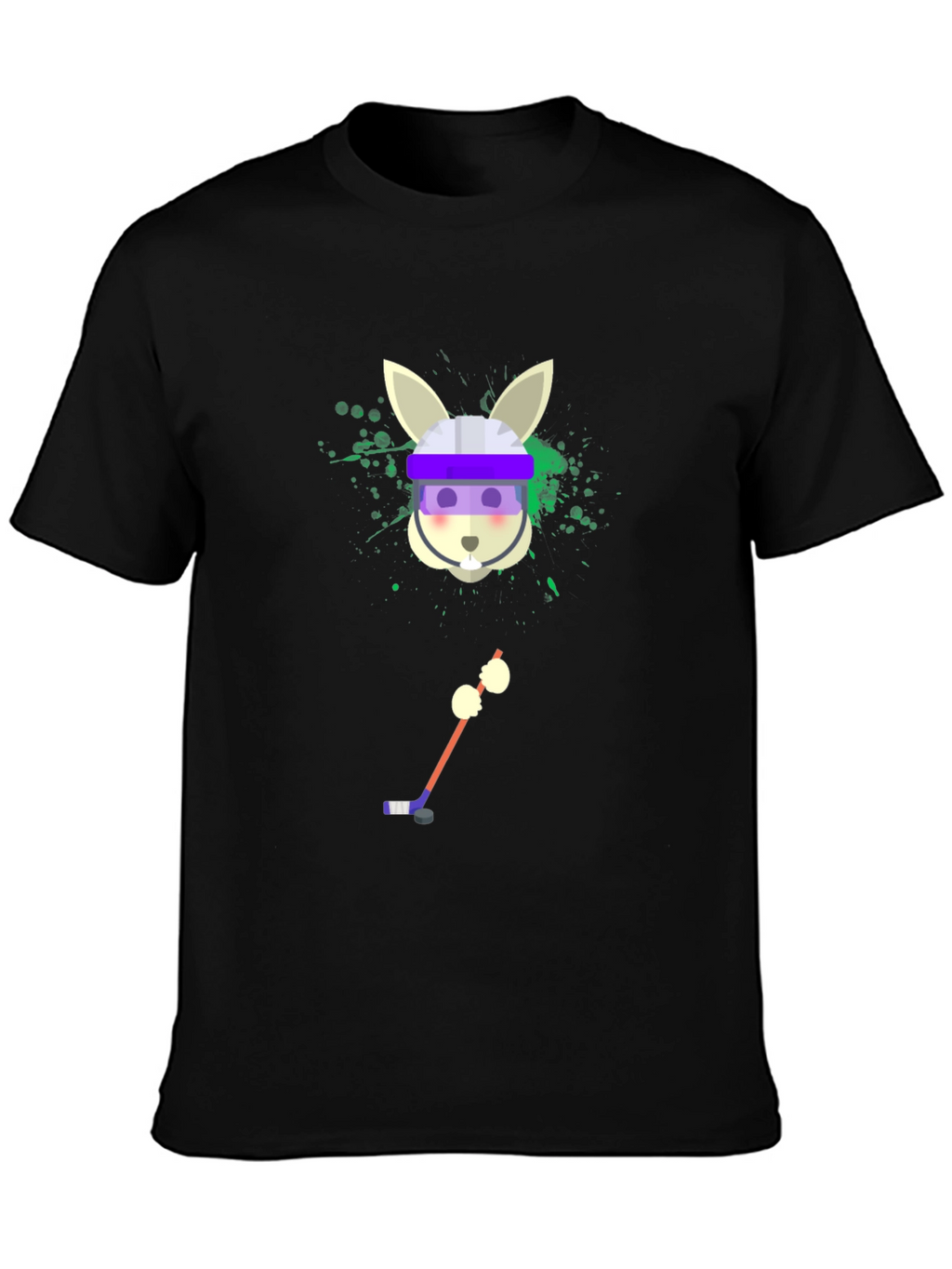 Hockey Rabbit T-Shirt - Unique Graphic Tee