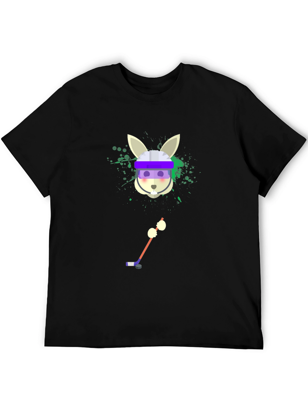 Hockey Rabbit T-Shirt - Unique Graphic Tee