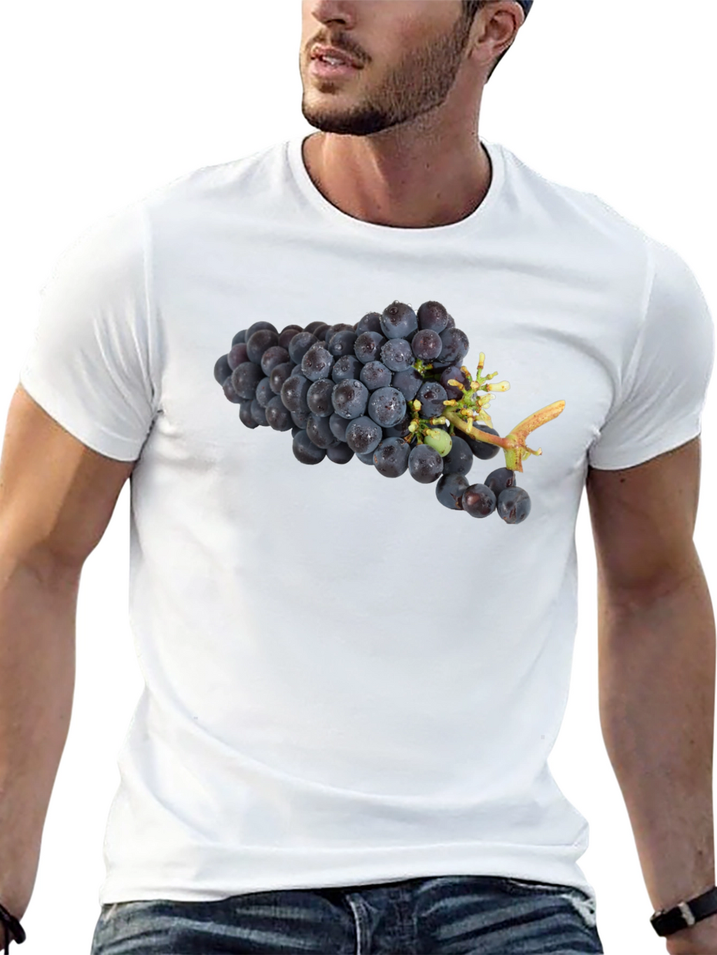Grapes Graphic Black T-Shirt