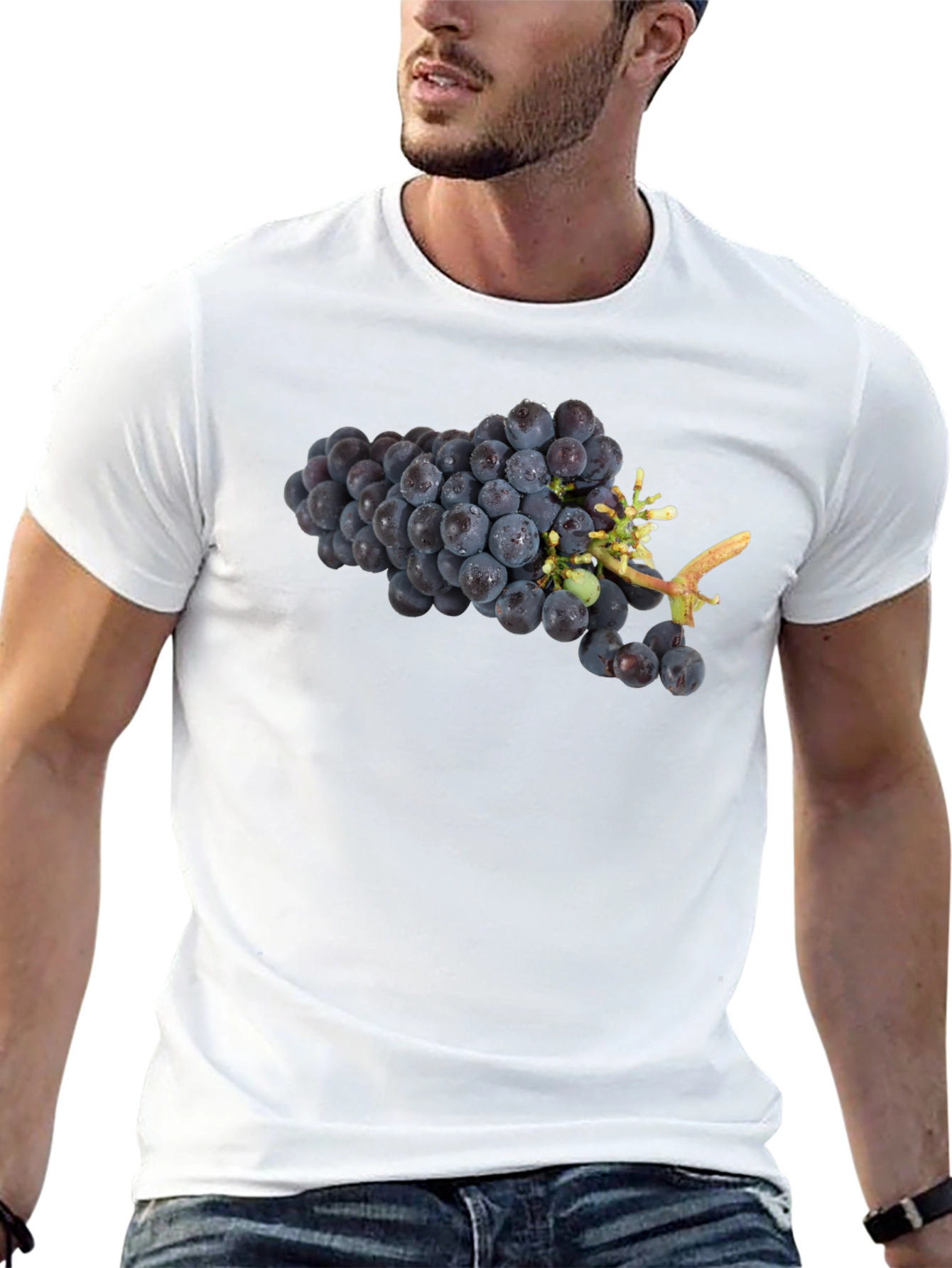 Grapes Graphic Black T-Shirt