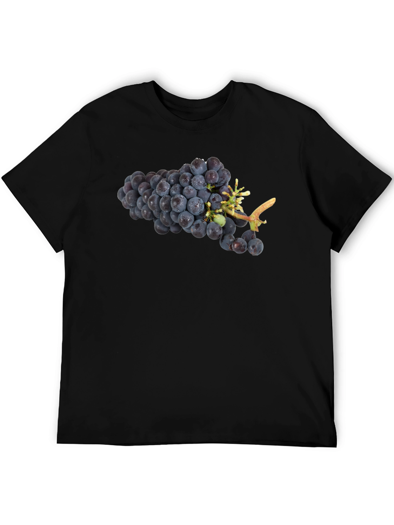 Grapes Graphic Black T-Shirt