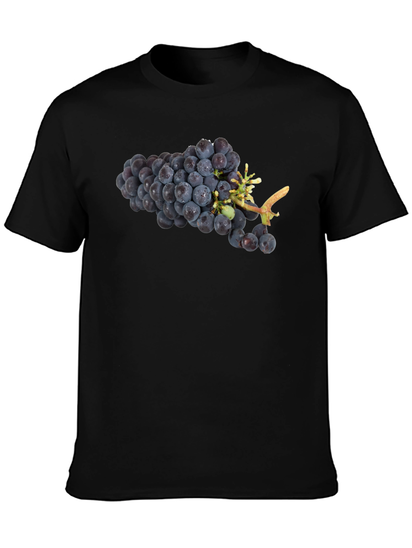 Grapes Graphic Black T-Shirt