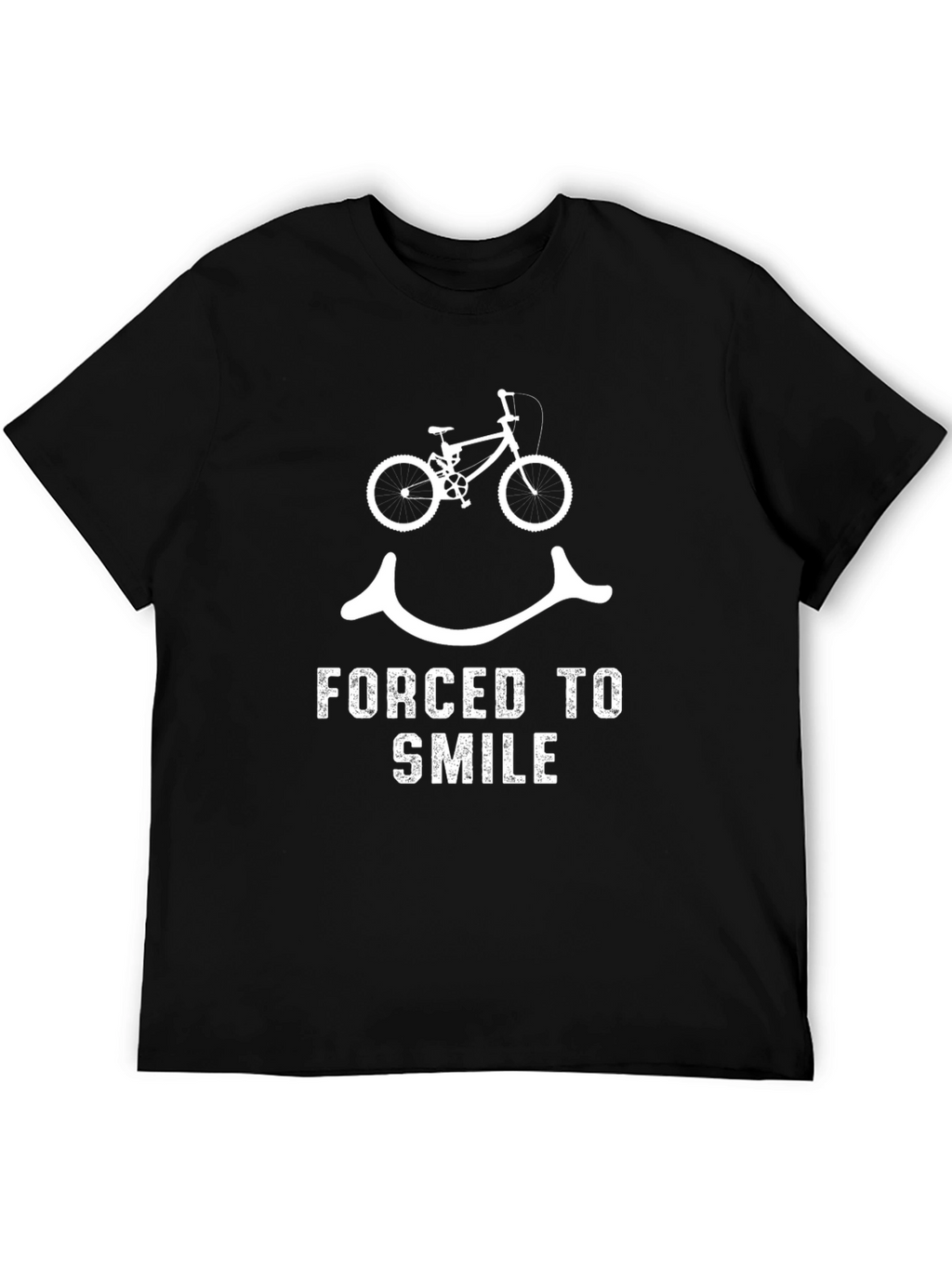Forced to Smile Bicycle Graphic T-Shirt