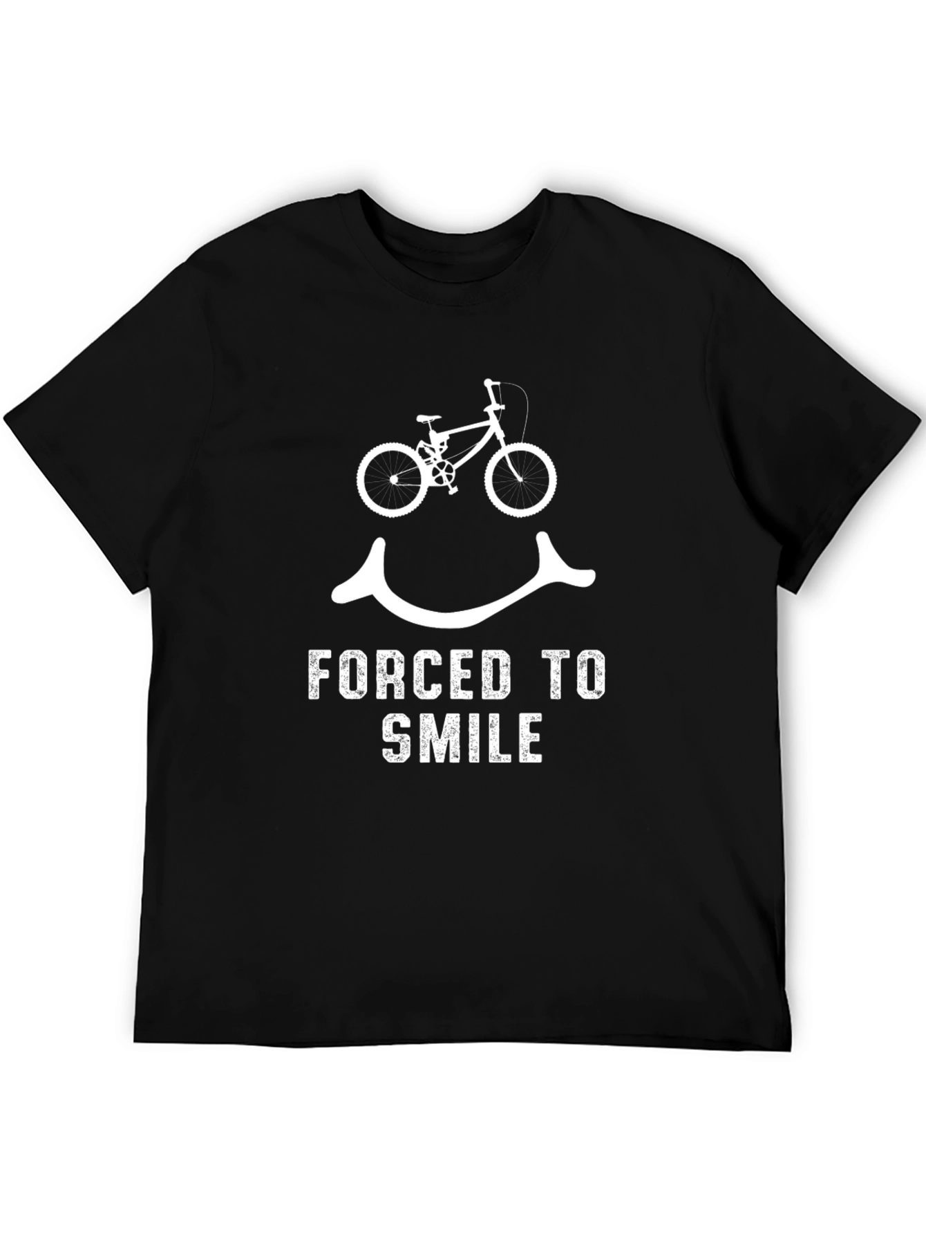 Forced to Smile Bicycle Graphic T-Shirt