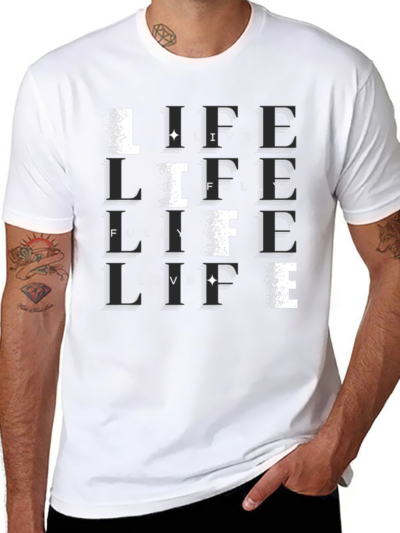Live Life Fully Black T-Shirt