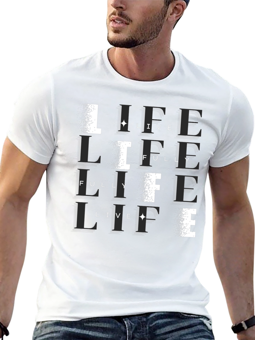 Live Life Fully Black T-Shirt